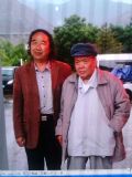 画家王峰与黄土画派创始人刘文西在一起